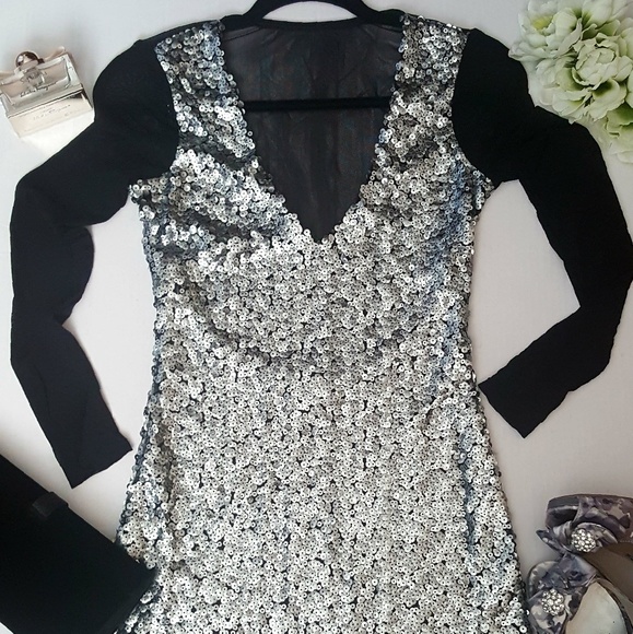 Nasty Gal♥️ SIZZLING/SPARKLING Sequin Sheer Dress - Picture 2 of 7